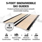Black Ice 8 Pack 5-foot Snowmobile Trailer Ski Guides For Friction-free Loading