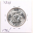 1956 50c Franklin Half Dollar In Choice Bu Condition  7561