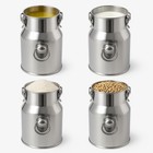 Stainless Steel Jug 1 32 Gallon Can With Lid  Metal Container Large Capacity    