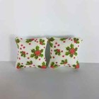 Miniature Christmas Pillows Dollhouse Diggs 1 12 Scale Artisan Holly And Berries