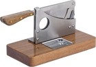 Large Table Top Cigar Cutter  Butcher Guillotine  Walnut