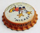 1930s Mickey Mouse Disney Orange Soda Cork Bottle Cap Los Angeles  California
