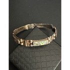 Vintage Mexican Sterling Silver Bracelet Abalone 925 Signed