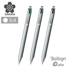 Sakura Ballsign Id Plus Ballpoint Pen 3 Colors 3pcs Set 0 5mm   0 4mm Japan Made