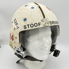 Vintage Gentex Us Navy Flight Helmet  stoof Driver  W  Visor  Prk-37  Large S-2