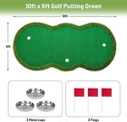 Golf Putting Mat 10x5ft Indoor Outdoor Professional Practice Dual-turf 3 Holes
