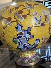 Large 21    Tall Chinese Cloisonne Vase With Birds And Flowers Pattern