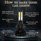 6000k Led Headlight High Low Beam   Fog Light 6x Bulbs Combo Kit Us High Power