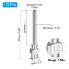 12pcs 12gax1  Blunt Dispensing Needle Tips Stainless Steel Silver