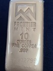 Frontier Mint 10 Oz Copper Bar  999 Fine  Sealed With Coa