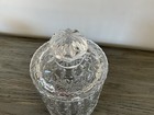 Vintage Rare Crystal Biscuit Jar Flame A Grid Pattern From 1950