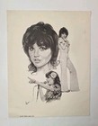 1970s Linda Ronstadt Lithograph     Vintage Hippie Era Art     Rare Nostalgic Print