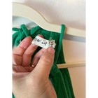 Green Cotton Romper With Pockets Soft M