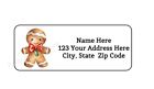 30 Gingerbread Man Christmas Personalized Return Address Labels 1 In X 2 625 In