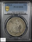 1876 S Trade Silver Dollar  1 Pcgs Xf 40