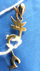 Buddhist Tam Symbol Pendant Lapis Lazuli Blue Stone Sterling Silver Gold Plated