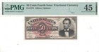 50 Cent 4th Issue Fractional Currency Fr-1374 Pmg Xf-45