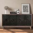 Kitchen Storage Cabinet Sideboard Buffet Cabinet With Solid Wood Legs
