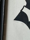 Unique Old Vintage 1946 Black Silhouette Of Young Boy Very Nice Collar Wall Hang