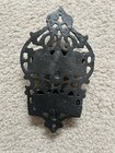 Vintage Cast Iron Wall Mount Double Match Stick Holder