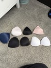 16 Pears Of Bra Cup Pads Assorted Colors Black White Pink Blue Set