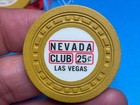   25         -nevada Club -         las Vegas Nevada Casino  Ncv Chip   -         z-4867