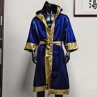 Boxing Metallic Robe With Hood Muay Thai Appearance Robe Boxer Cloak With Belt