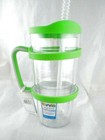 Tervis Tumbler 24 Oz Clear Flexible Straw Green Handle Matching No Spill Lid New