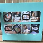 Extra Large Teal Floor Magnifying Glass W  Led Lights  Hands-free  Hd  Adj