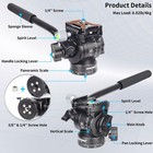 Innorel F10  Mini Tripod Fluid Head Metal Camera Pan Tilt Head For Video Dslr