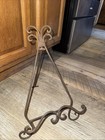 Vintage Iron Easel Display Plate Stand 13    Tall 9    Wide