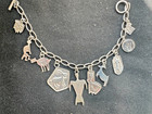 Vintage Navajo Ray Tracey Knifewing Spirit Sterling Silver Charm Bracelet
