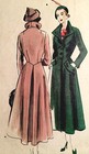 1949 Vintage Vogue Sewing Pattern B44  Coat  1914 
