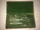 Vintage 1930 s Drafting Tool Set 15 Pc W  Wood Box Tamaya   Sons Tokyo  Japan