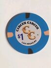 1 00 Chip From The Circus Circus  Casino Las Vegas Nevada 