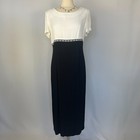 Vintage Maxi Dress Size 12 Black White Color Block Minimal Casual Coquette 90s