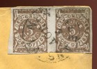 62x4 Confederate States New Orleans Provisional Used Pair On Cover Mv484