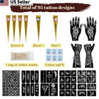 95 Pcs Temporary Tattoos Stencils Kit temporary 95pcs Kit  Multicolor