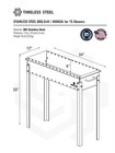 Large Heavy-duty Stainless Steel Bbq Grill   Mangal 11 Ga  3mm 