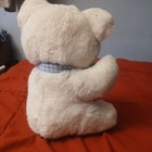 Vtg Eden Toys Musical Stuffed Plush Teddy Bear White   Blue Wind-up Music Box 9   