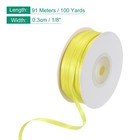 Satin Ribbon 1 8 Inch X 100 Yards Lemon Yellow Double Face Satin Ribbon