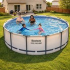 Bestway Steel Pro Max 13 x48  Round Above Ground Swimming Pool With Pump   Cover