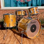 1970s Premier Resonator Drum Set Super Birchwood Natural 20 12 14 W  5 5x14