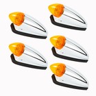 New 5pcs Fit For Mack Chu 2000-2019 Front Top Lamp Amber 8led 12v
