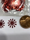 Red Metallic Starburst Sequins - Vintage
