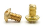  2-56   Brass Slotted Round Head Machine Screws - Select Length   Qty