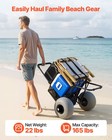Vevor Beach Dolly Wagon Beach Cart With 12  Balloon Wheels For Sand 165 Lbs Load