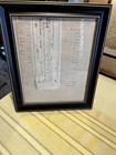 1866 Freemasons Lodge Minutes   Ledger Documents     Framed Historic Archive