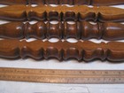 Vintage Lot Of 4 Turned Wood Spindles Salvaged  20 3 4    1 2  Pegs 21 3 4 Total