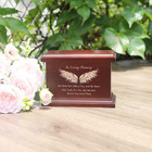 6 Inch Small Wooden Urn For Human Ashes - Keepsake Urn For Men   Women  Funeral